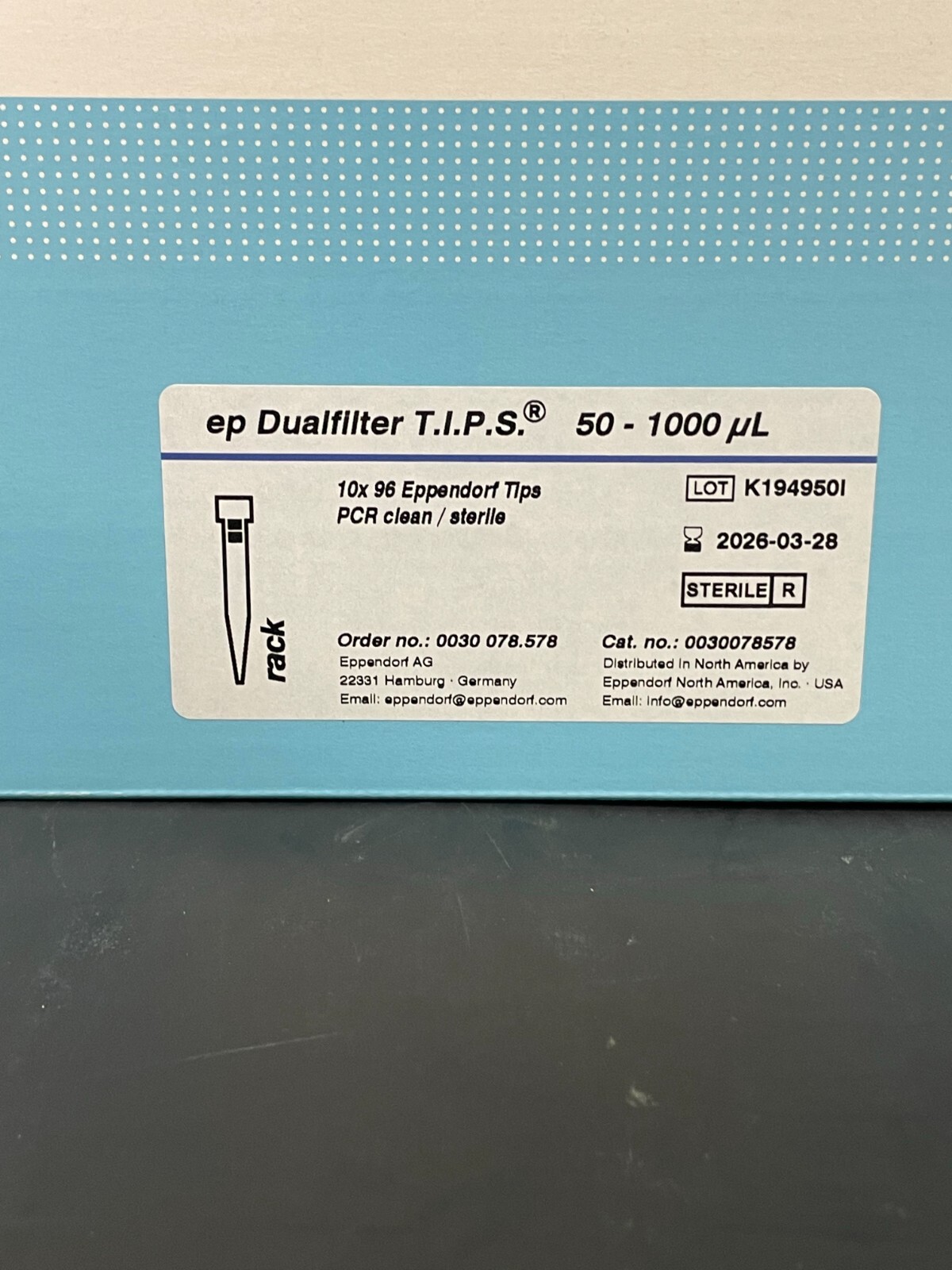 Eppendorf Pipette Tips 1000 ul Dualfilter Sterile 10 Racks with 96 Tips Each