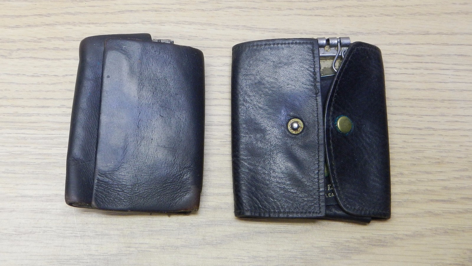 2 vintage leather key holders Tex Tan glove leather with original keys Buxton