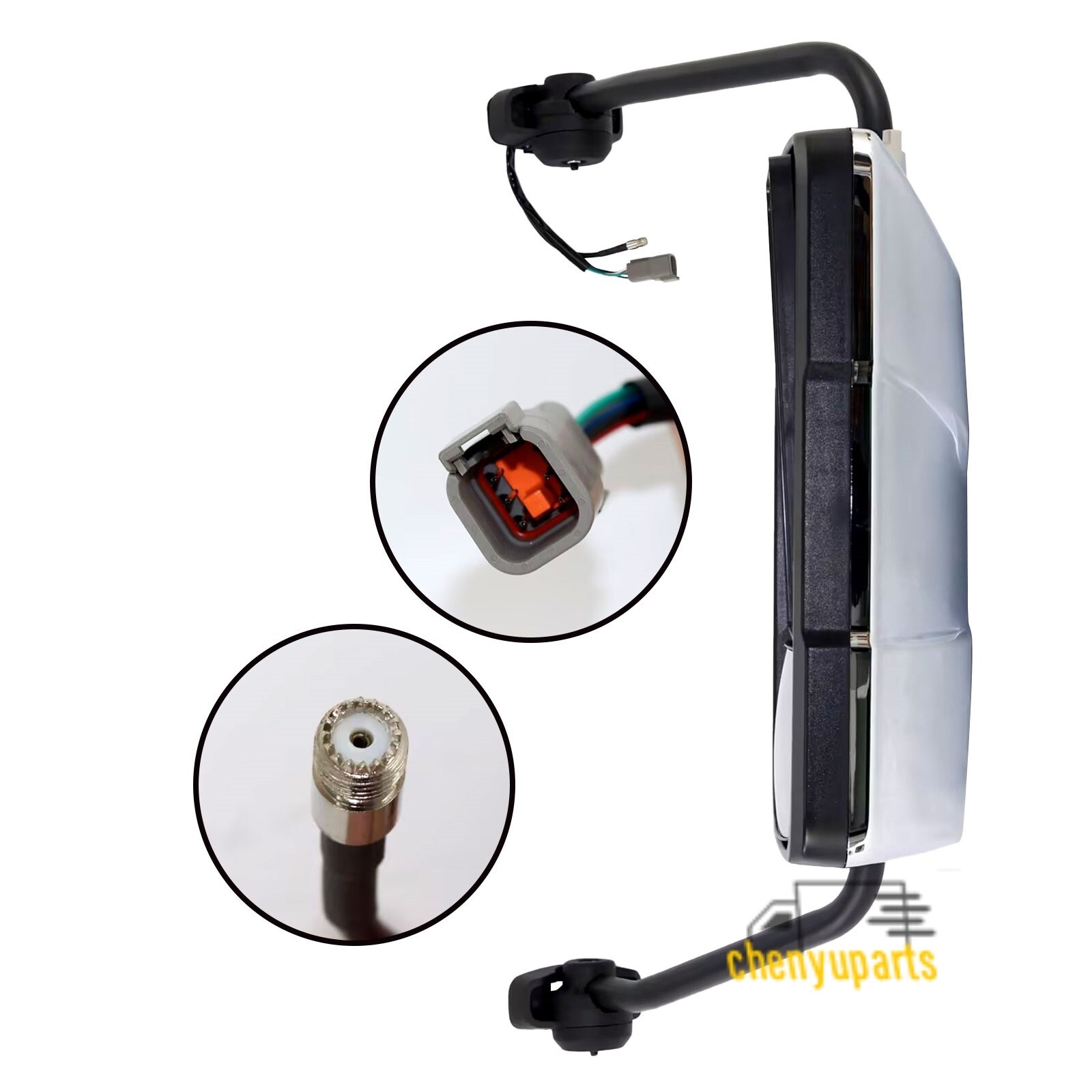 Chrome Power Heated Door Mirror W/ Arm for Mack Anthem Driver Left Side