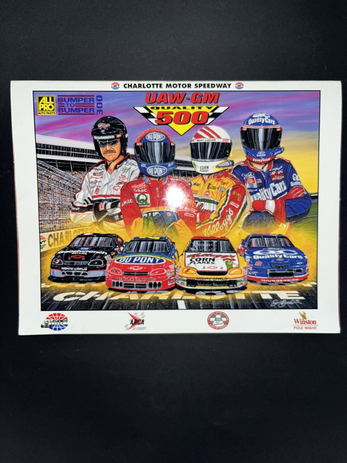 Charlotte Motor Speedway-UAW-GM 500-NASCAR Race Program-10/6/1996-Very Good