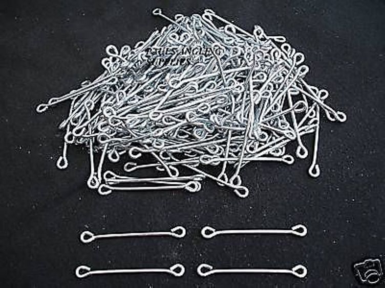 100 Short Tail Sea Fishing Mould Loops Stainless  50mm