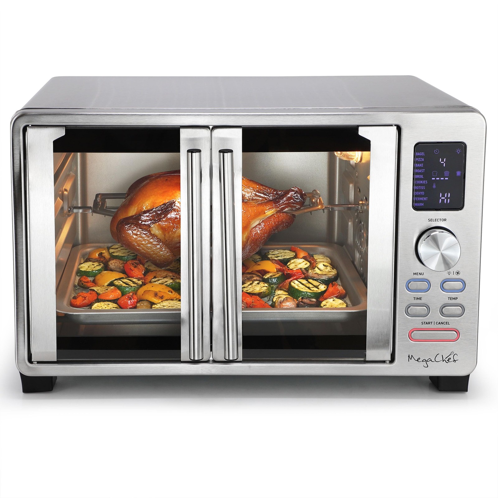 MegaChef 25 Liter Digital Electric French Door Multi-Function Counter Top Oven..