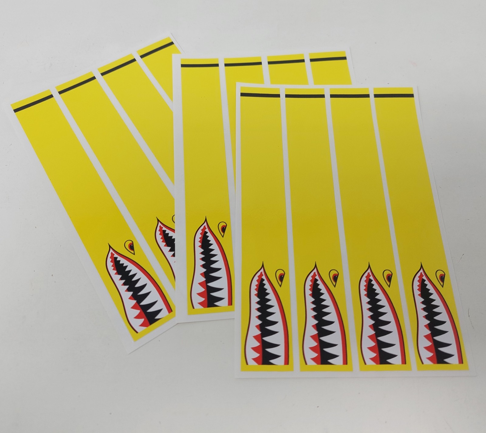 12pk 7" Arrow Wraps: Yellow Shark Bomber: 1 Dozen Vinyl Sticker Wraps: 1" Wide