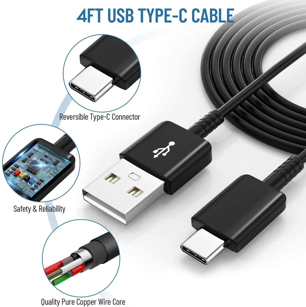 1000X Bulk Lot Type C Charger Cable USB C Fast Charging Cord For Samsung Android