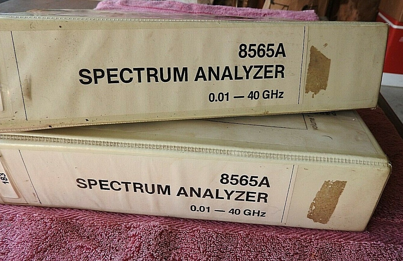 HEWLETT PACKARD HP 8765A SPECTRUM ANALYZER OPERATING & SERVICE MANUAL SET NICE