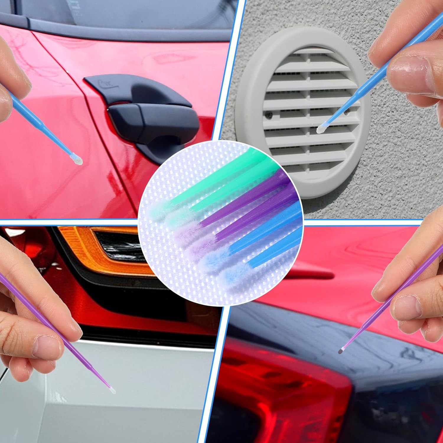 300 Pcs Micro Applicator Brush,Microbrush Applicators for Automotive Paint Ch...