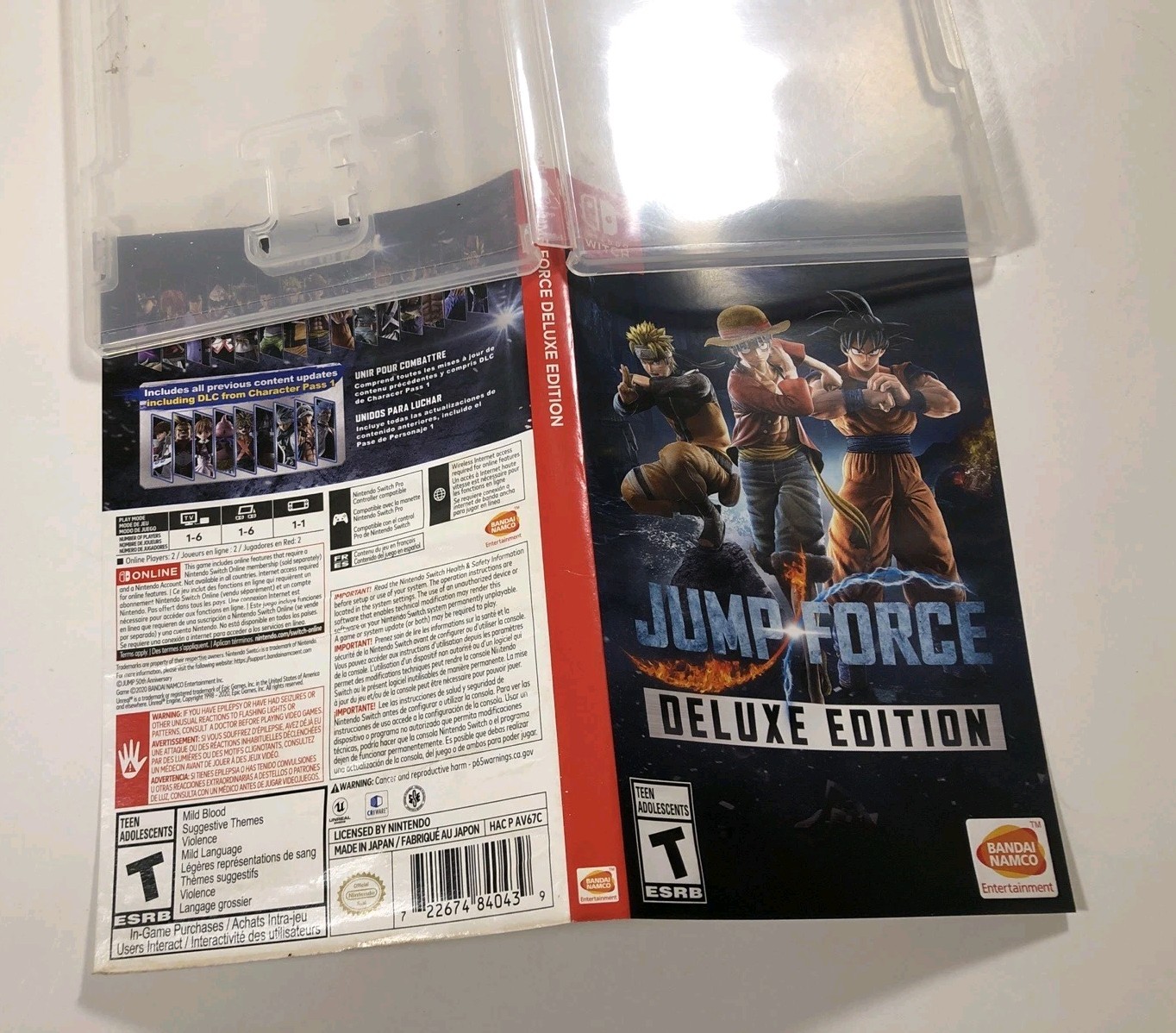 CASE ONLY NO GAME: Jump Force Deluxe Edition (Nintendo Switch) PLEASE READ