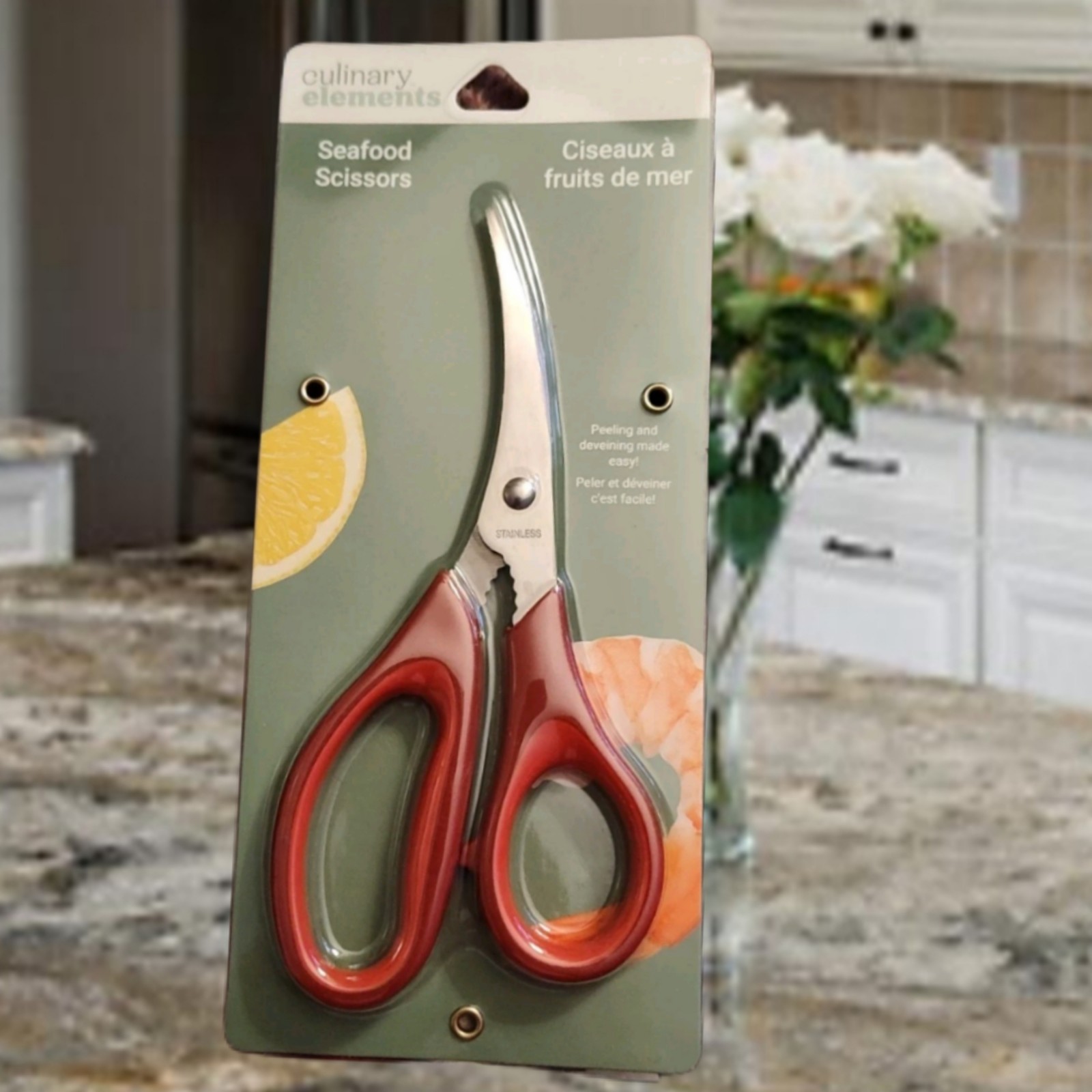 Culinary Elements by Jacent Seafood Scissors Curved Sharp Stainless Steel Blade