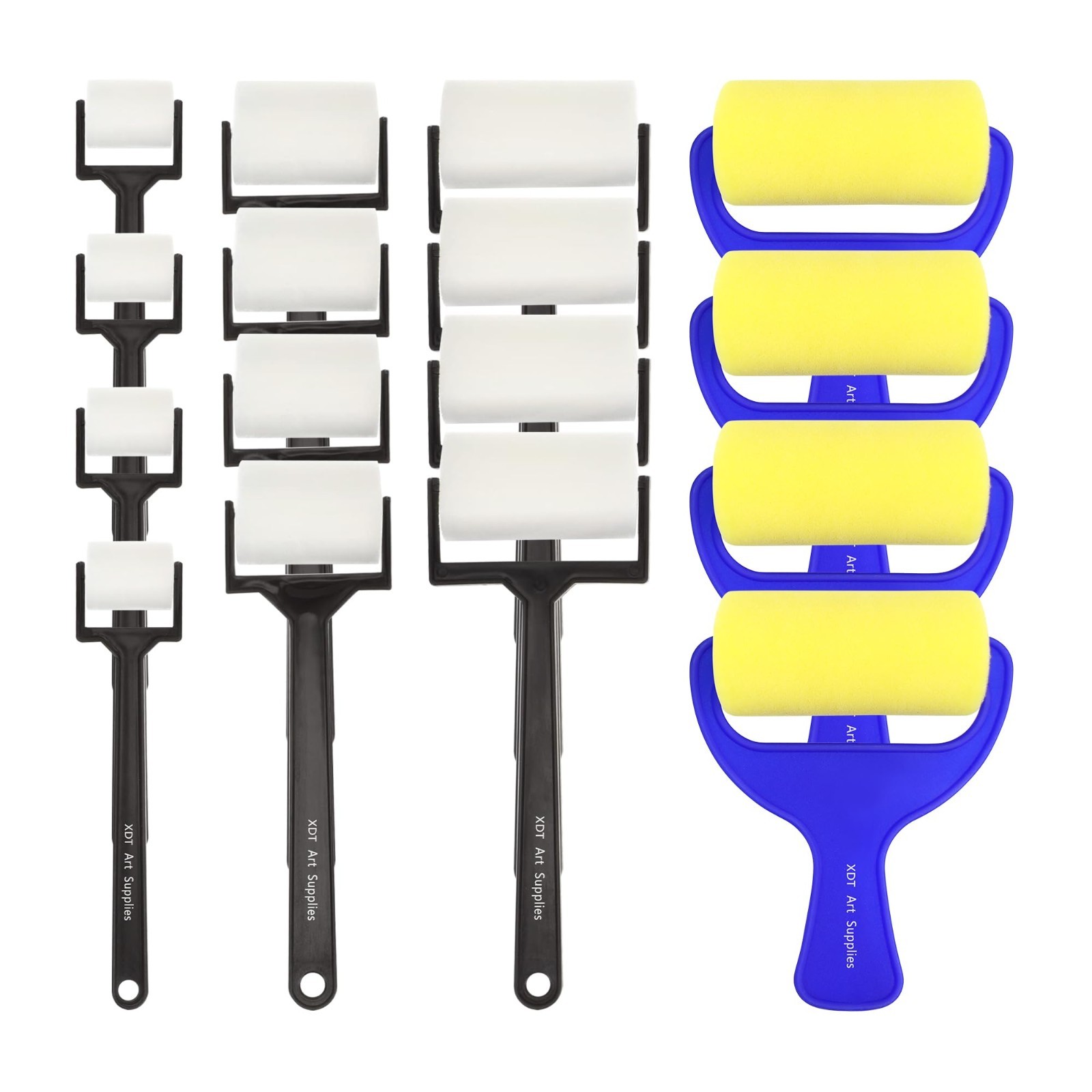 XDT Foam Roller 16Pc Set, Paint Roller for Painting, Staining and Crafting