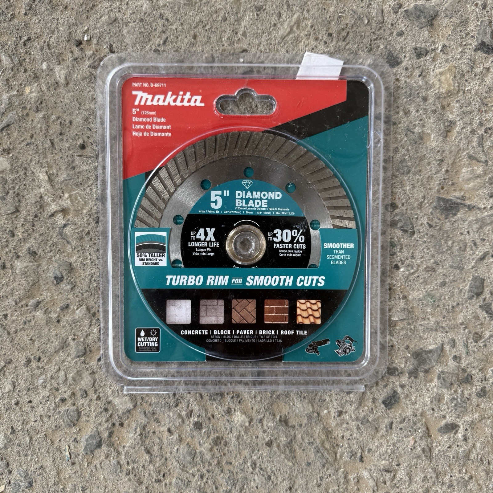 Makita B-69711 5" X 5/8" Arbor Diamond Blade (BN292)