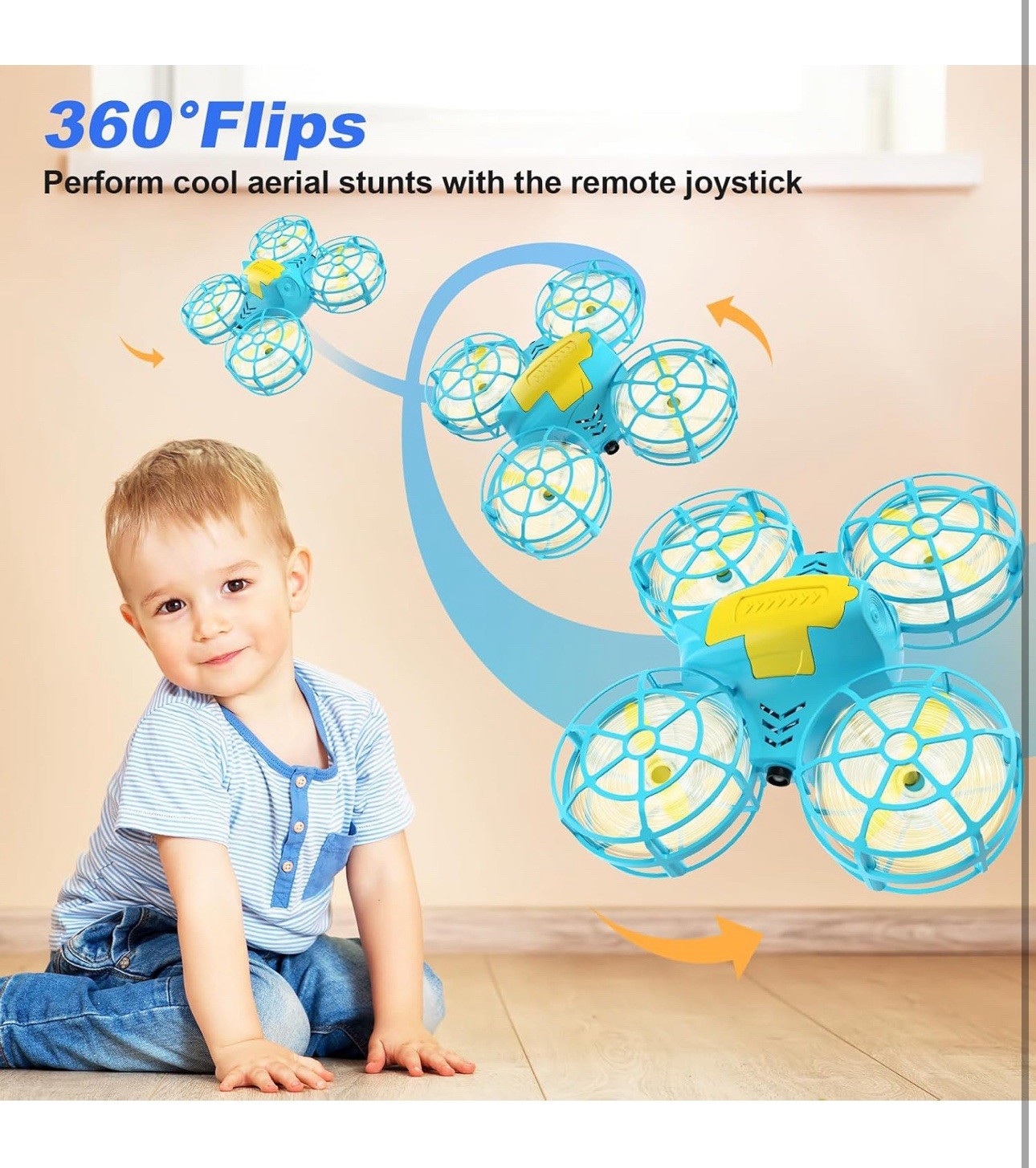 Gesture-Control Drone – Quadcopter Toy with 3 Batteries
