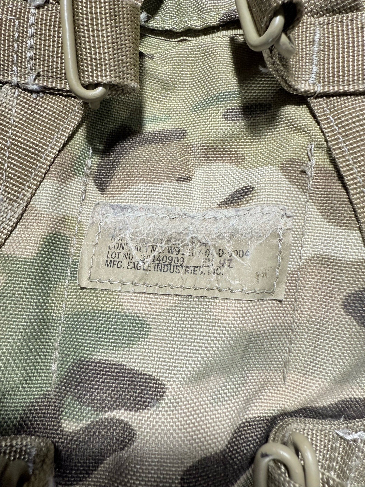 US Army MOLLE II Large Rucksack Frame Shoulder Straps Multicam OCP Ruck