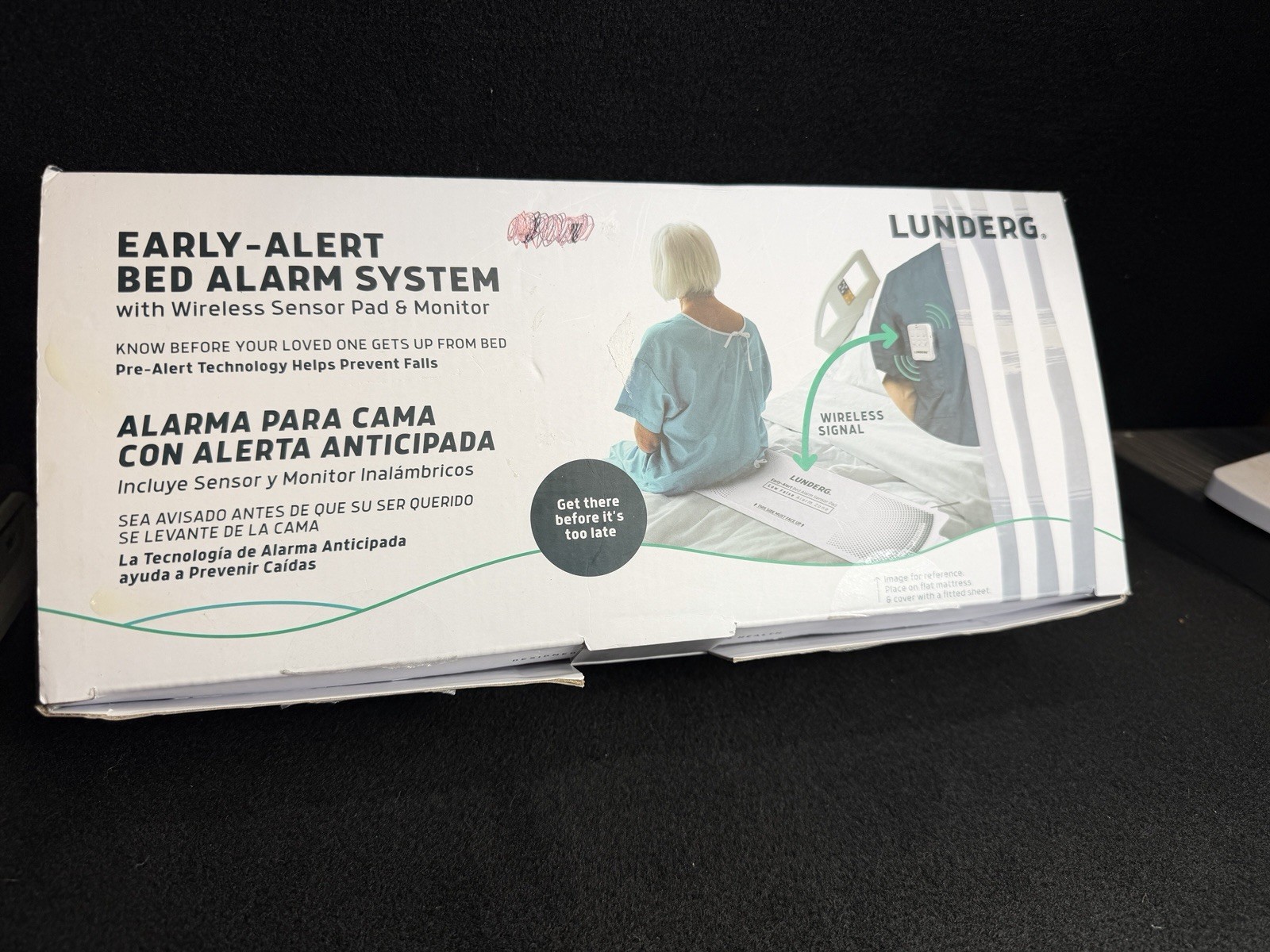 Lunderg Early-Alert Bed Alarm System With Wireless Sensor Pad & Monitor