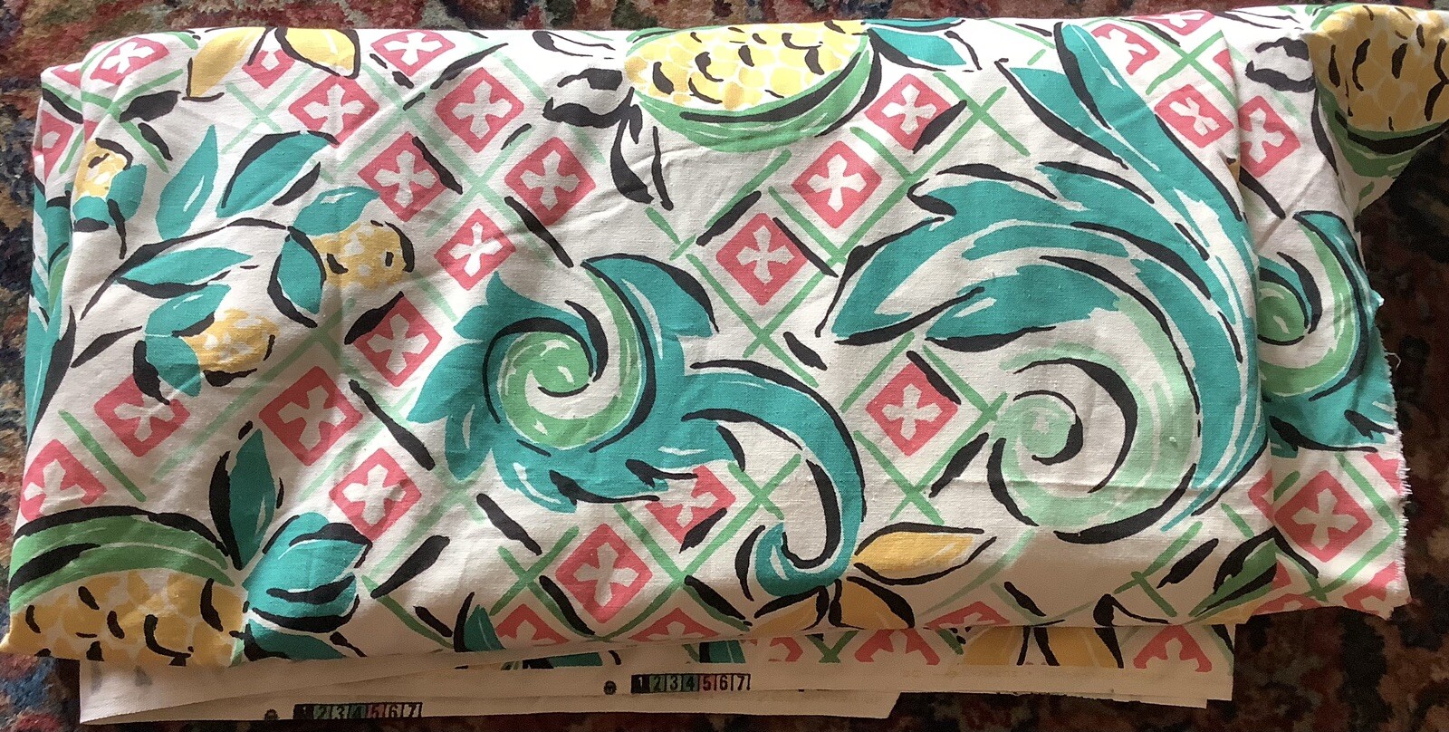 Cotton  Canvas Heavy Weight Fabric Bright Tea Towel Curtain Upholstery 13 YARDS