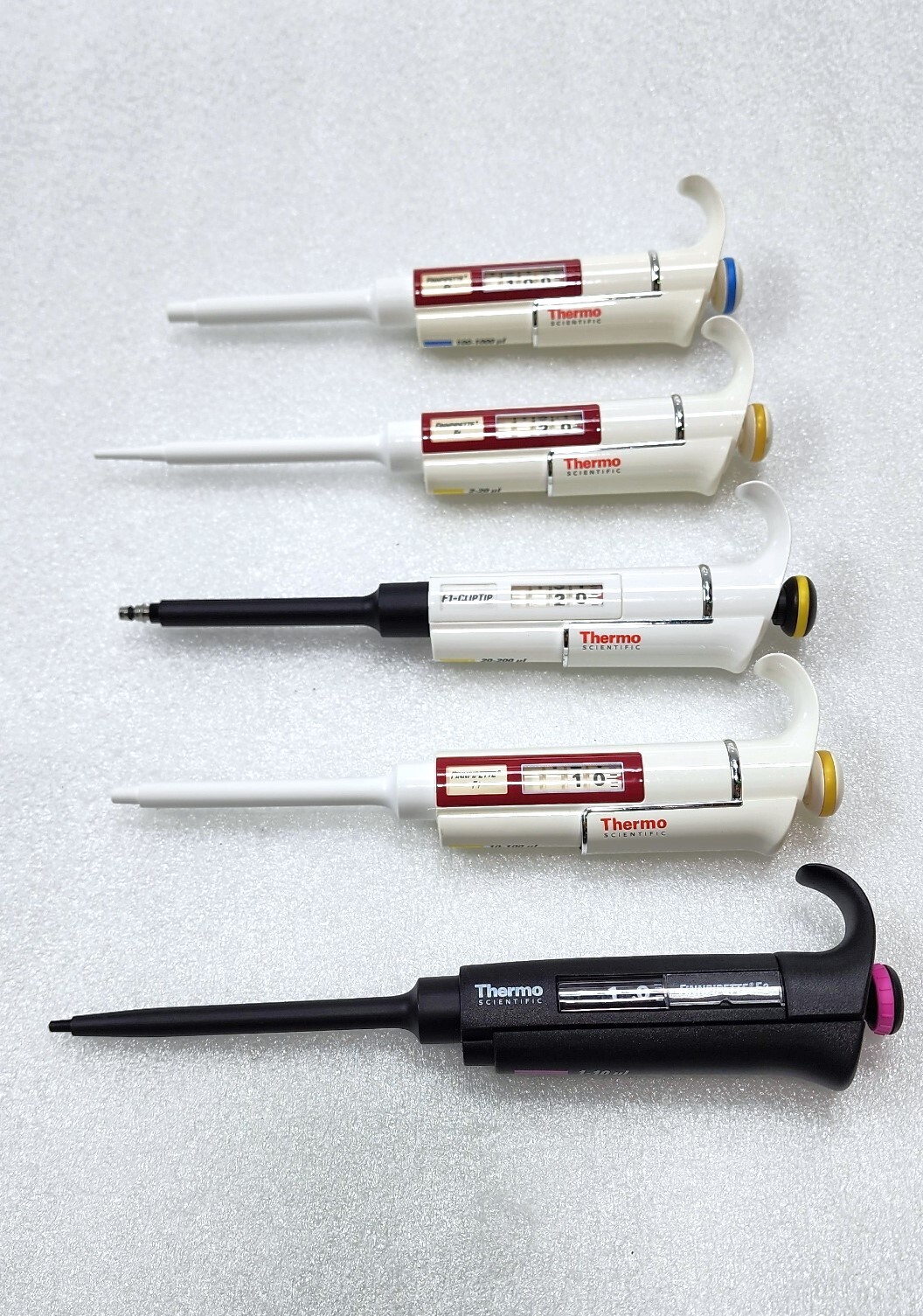 Thermo Scientific Finnpipette F2,  F1 ,  F1-Clip Tip  Pipette  LOT of 5 PIPETTES