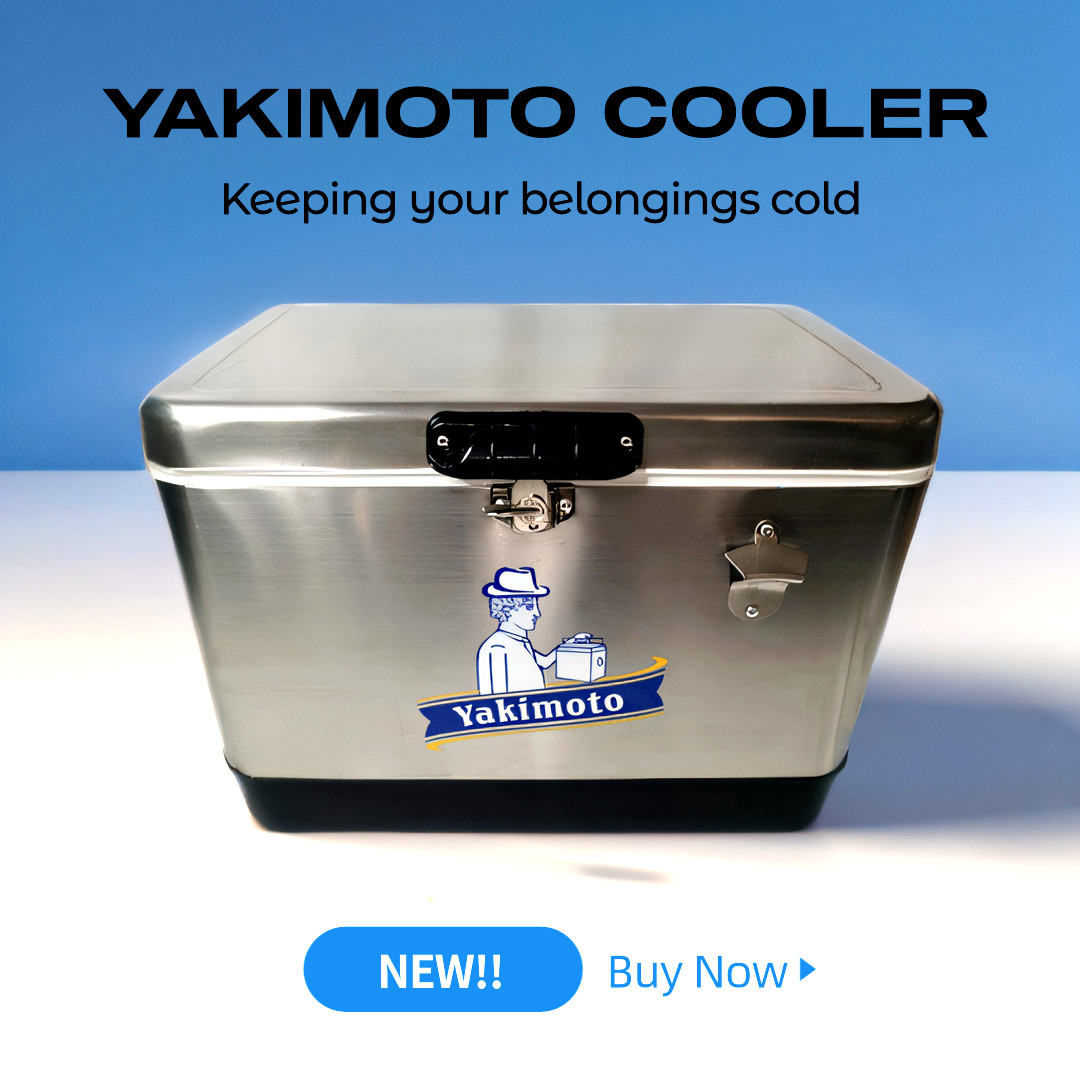 Yakimoto Ice Chest metal cooler  with Bottle Opener ,51L 54Qt, vintage cooler