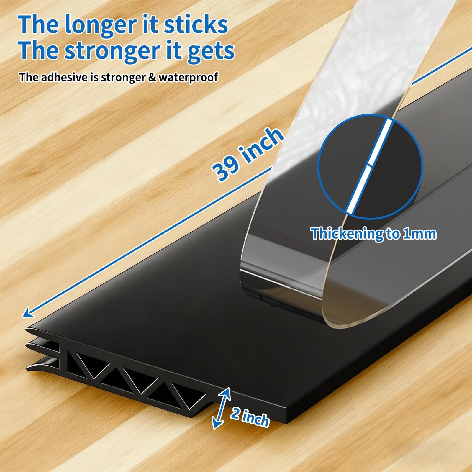 2 Pack Door Draft Stopper Sheets, Door Sweep for Exterior & Interior Doors,Ro...