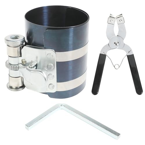 Adjustable Piston Ring Compressor Tool Kit 2-1/8 to 7 Inch Installer Pliers