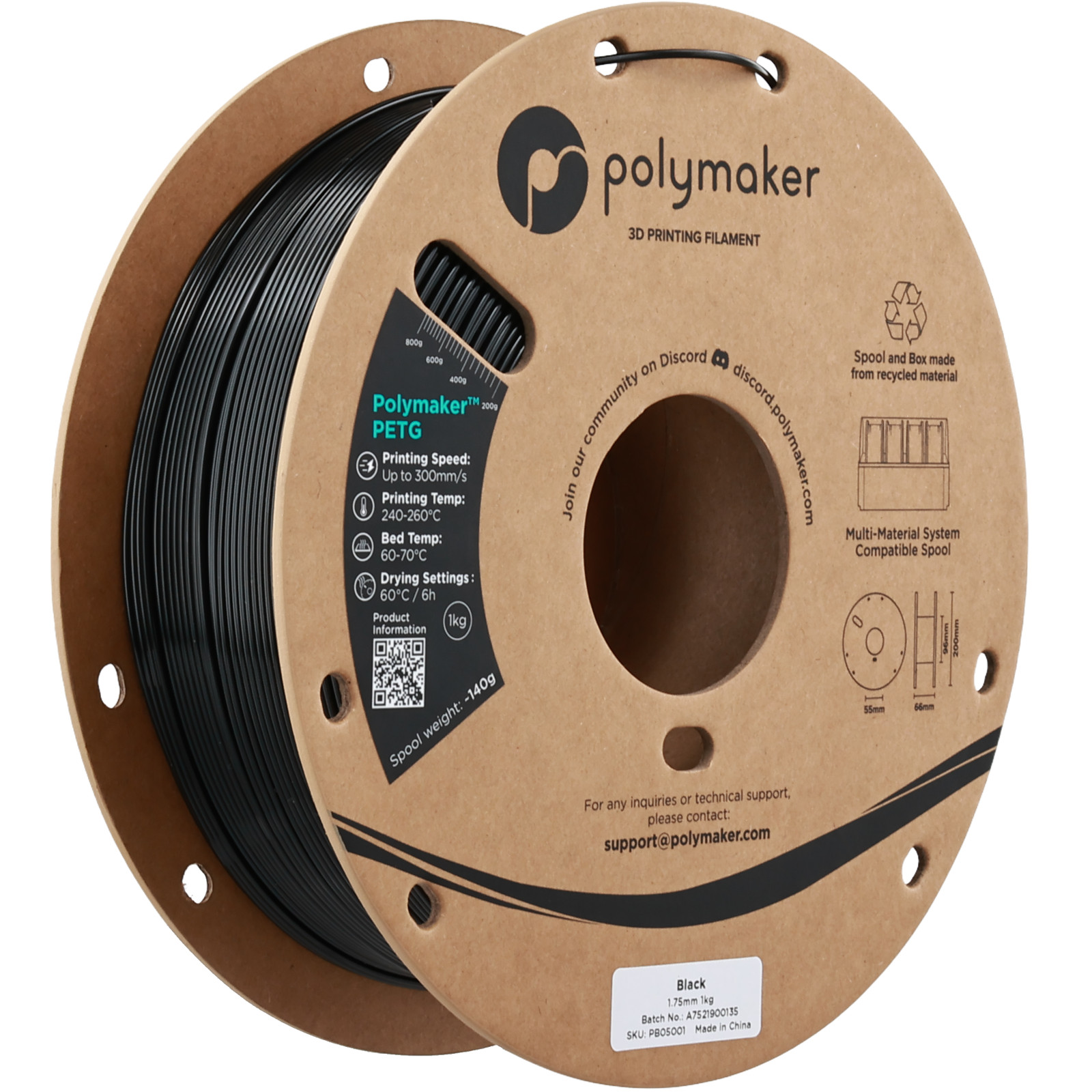 Polymaker PETG Filament 1kg 1.75mm - Free Postage from 3 Rolls