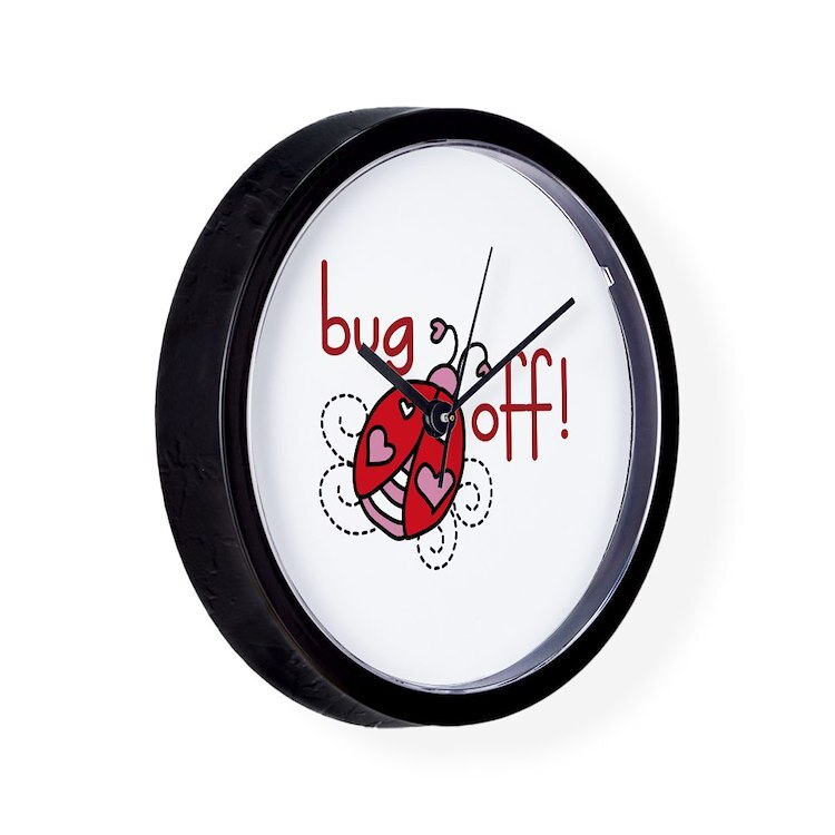 CafePress Bug Off 10" Wall Clock (1301104284)