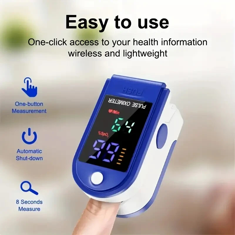 Digital Pulse Finger Oximeter Ultra Clear Screen Instant SpO2 & Heart Rate