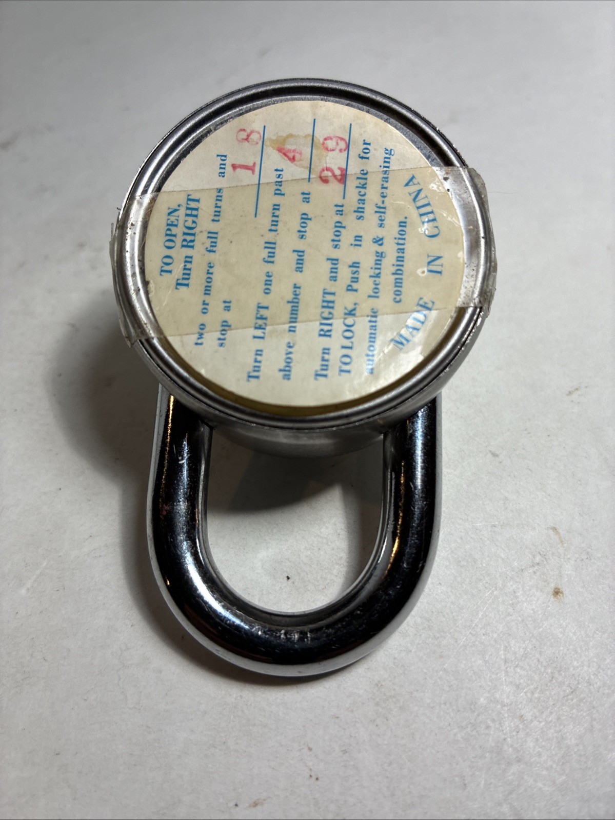 Task Force 1-7/8 in Wide Combination Padlock with Three Digit Combination
