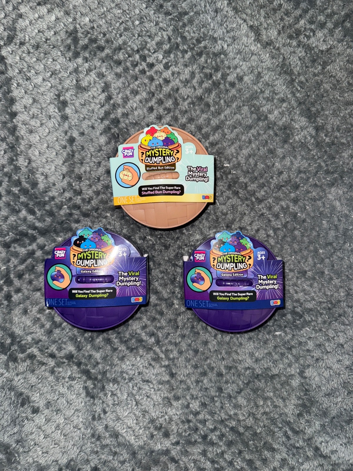 Mystery Dumplings (Lot of 3) 2 - Galaxy Edition / 1 - Stuffed Bun Edition