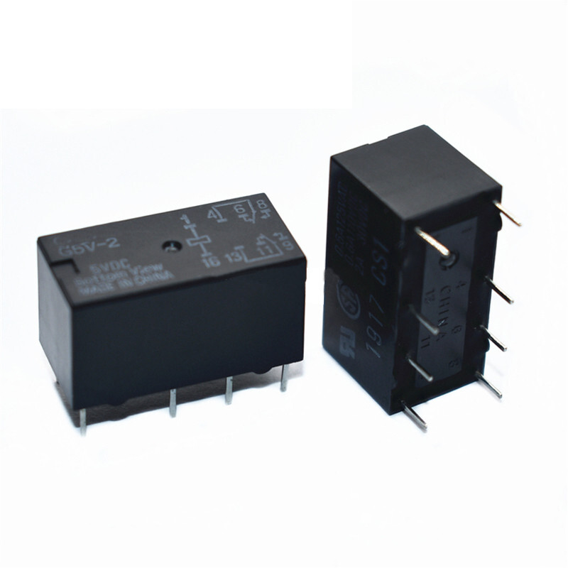 G5V-2 5VDC Electromagnetic Signal Relay DPDT 2A 8 Pins (Pack of 10)