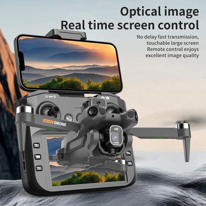 Foldable Quadcopter Drone | Brushless Motors, Large Display Remote Control