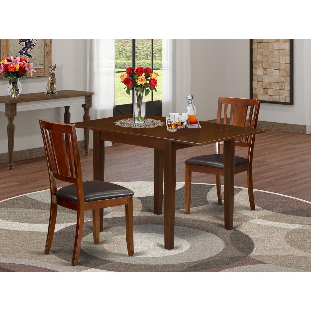 Dining Room Set Mahogany, NDDU3-MAH-LC