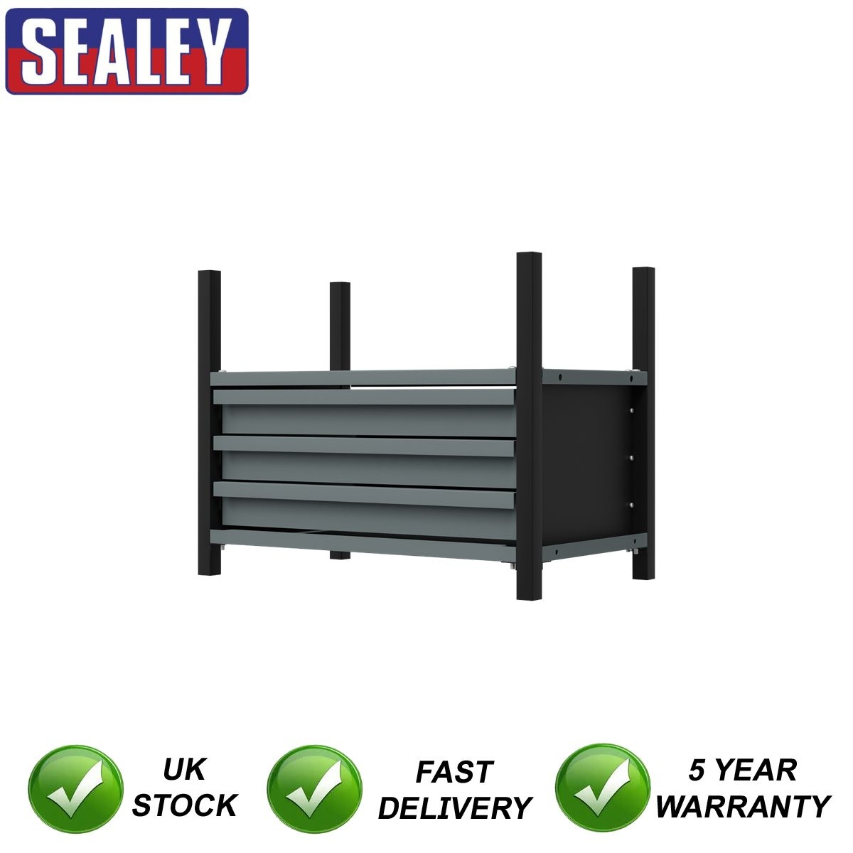 Sealey Modular Storage Mid Unit 3 Drawer & 1 Shelf 580mm APMRM2
