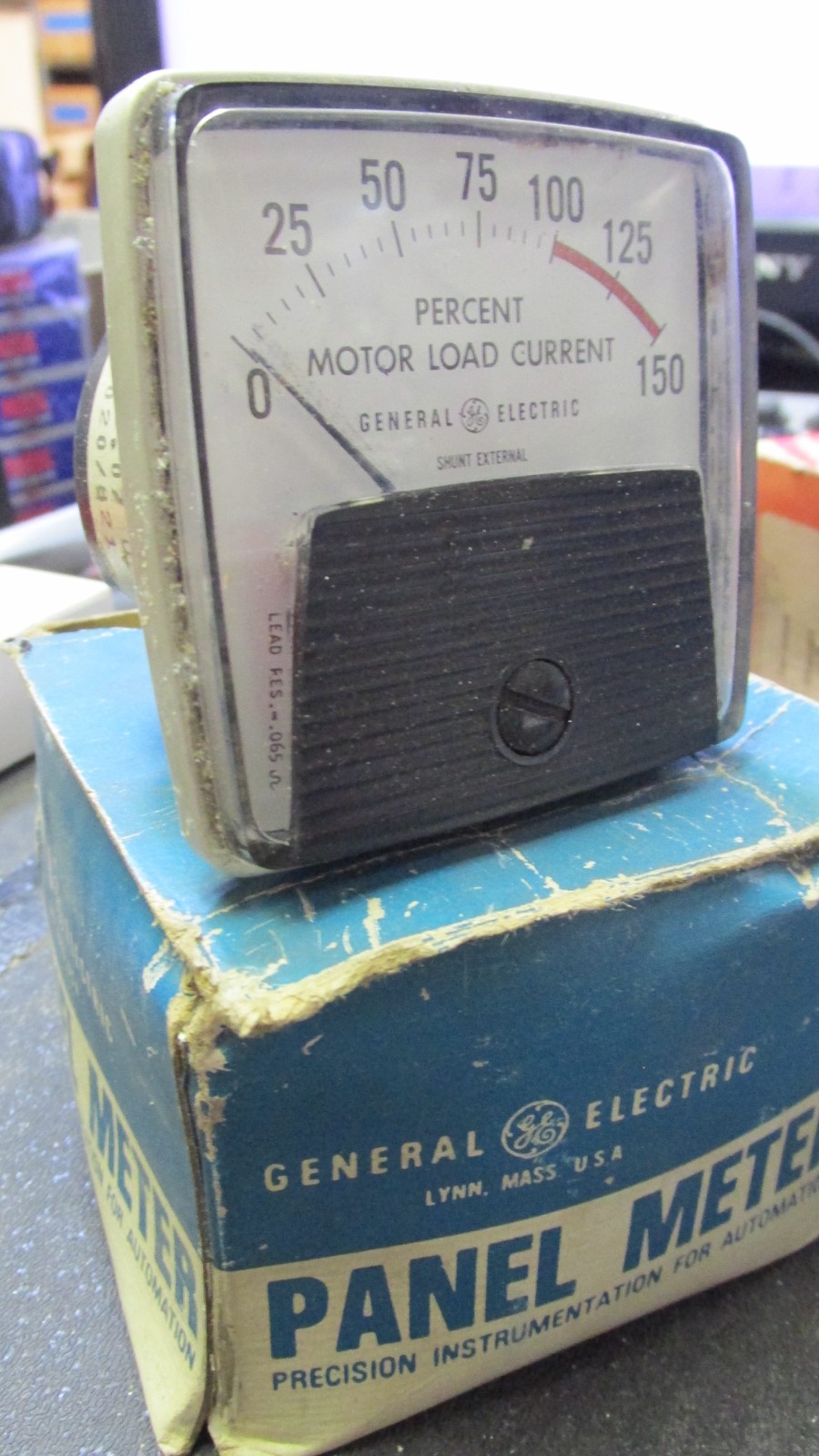 NEW OS GE Amperes Panel Meter 0-150 Volts, #50-152121ECPZ2JWY  Vintage, VI-25
