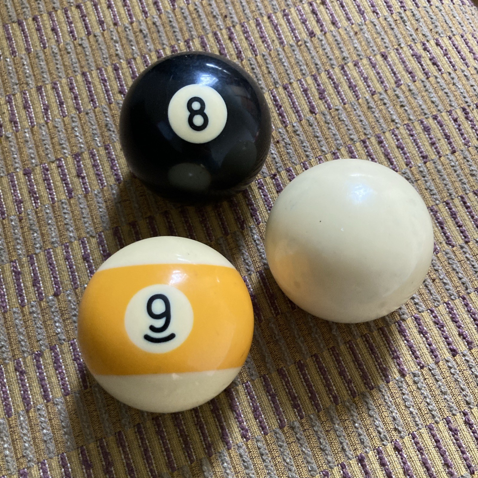 Vintage Cue 8 ball 9 ball Pool Ball Replacement 2.25" Billiards