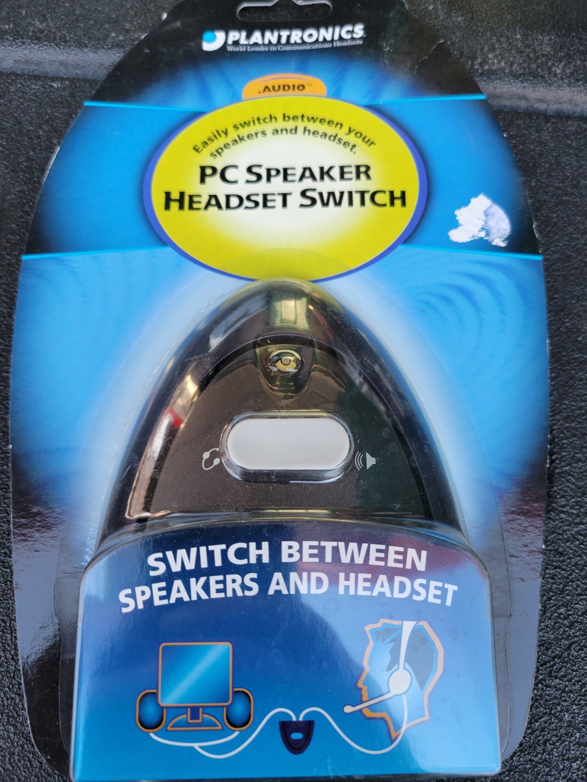 Plantronics PC Speaker Headset Switcher Audio Switch Between 62000-01 NOS New!