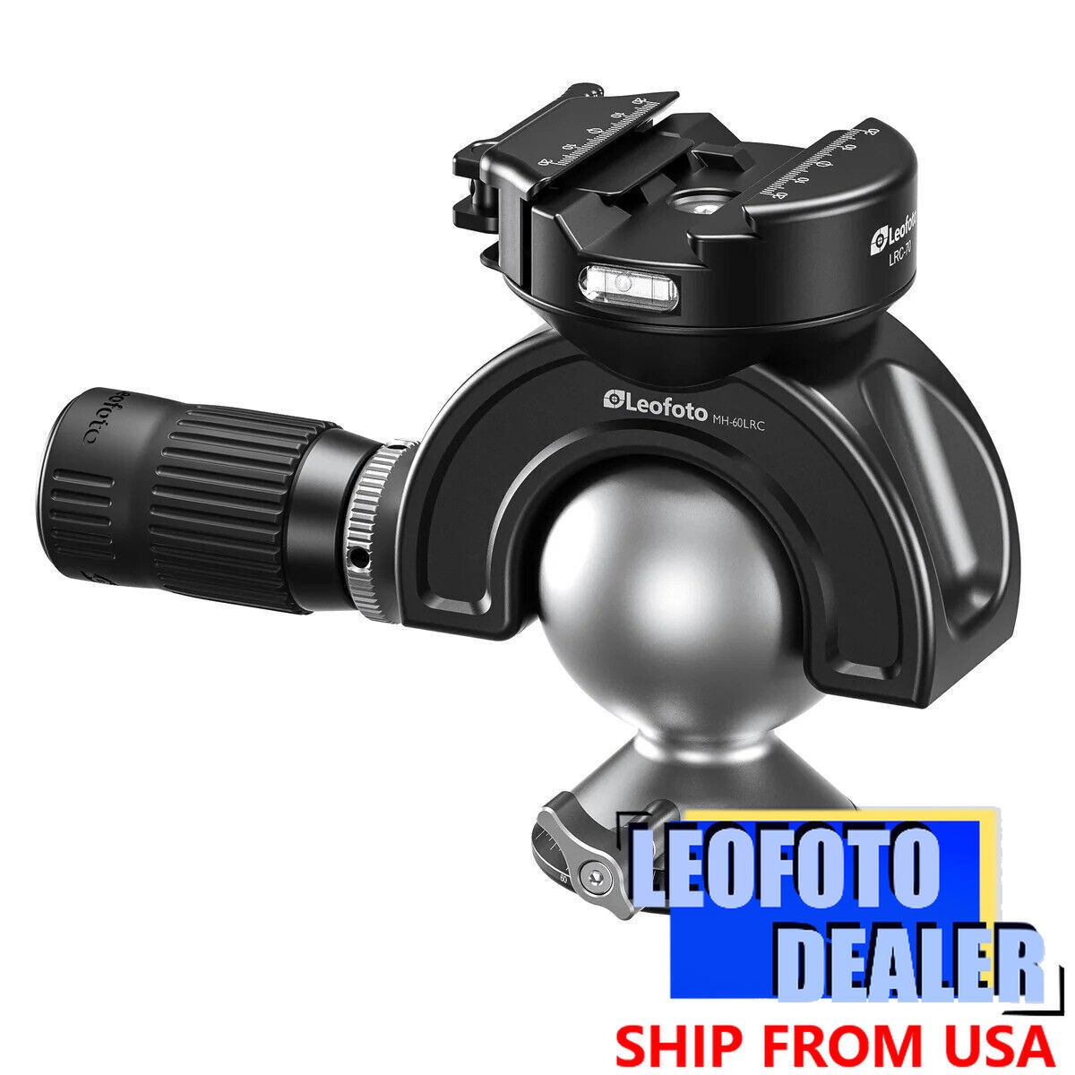 Leofoto MH-60LRC Lever-Release Hybrid Clamp Panning Dynamic Head Arca Pictatinny