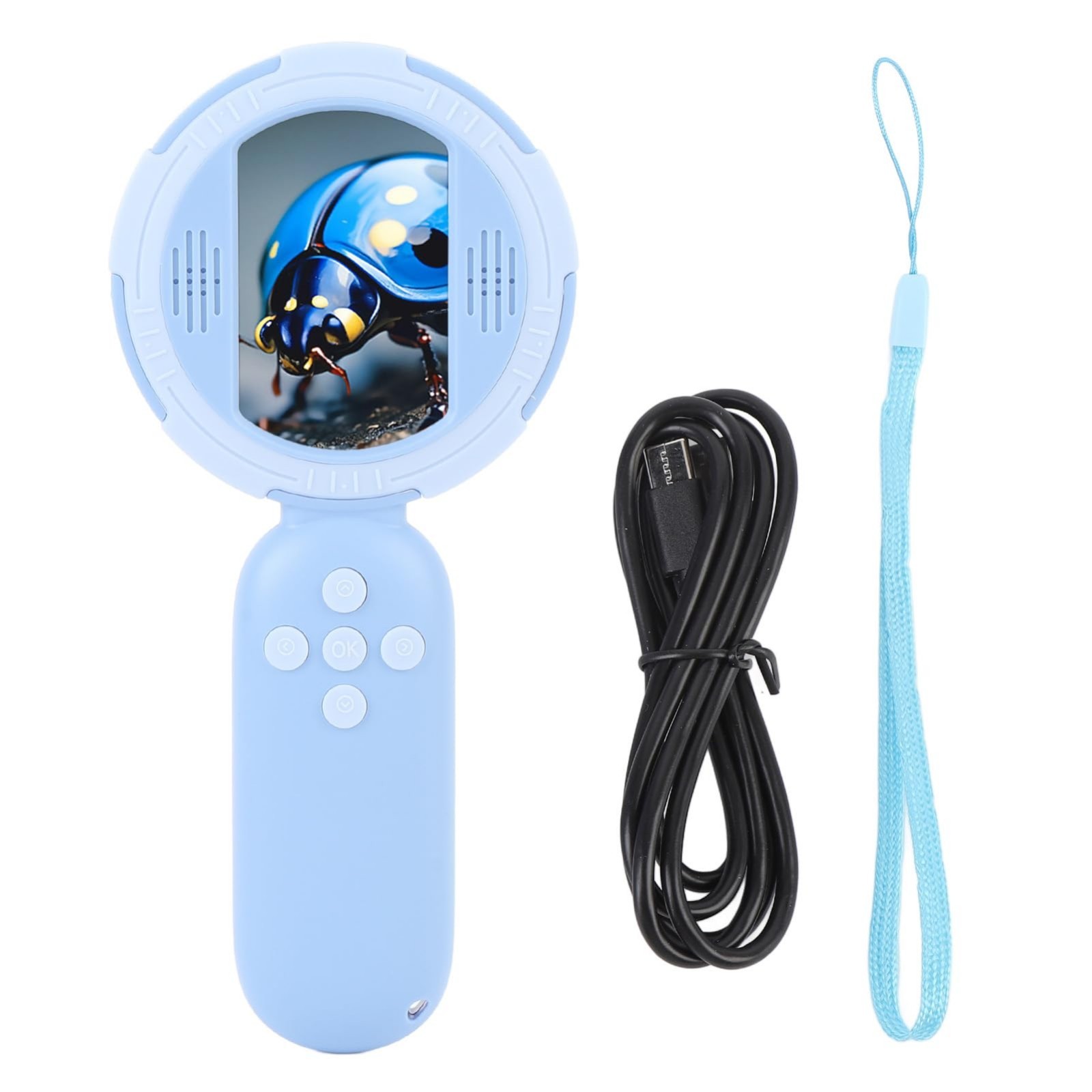 Small Portable Digital Microscope with 2 Inch IPS HD Screen 1MP Pixels 4X...
