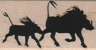 WartHogs 1 1/4 x 2 1/4" Mounted Rubber Stamp