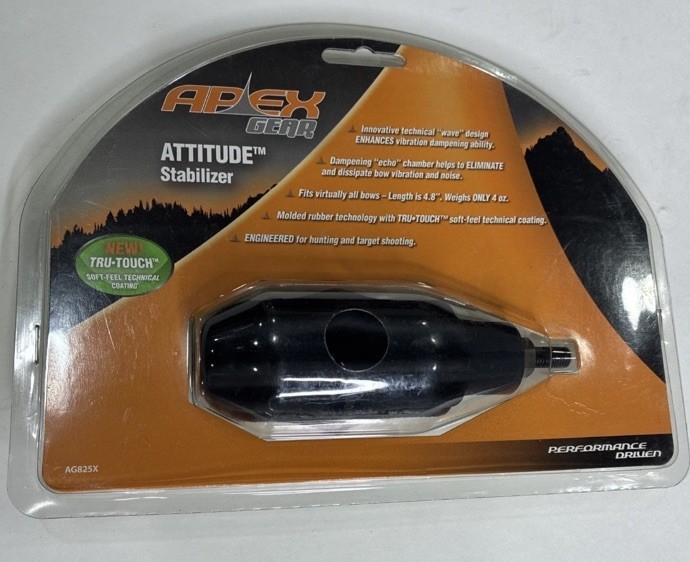 Apex Gear Archery 4.8"  4oz Attitude Universal Bow Stabilizer Black AG825X