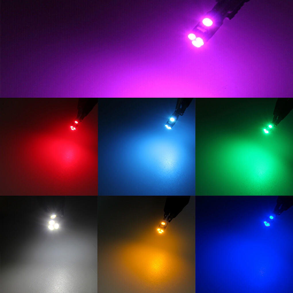 10X 74 T5 2721 LED Bulb Dash Lights w/ PC74 Socket Instrument Panel Gauge Light