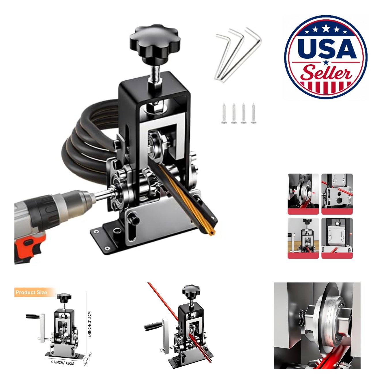 Manual Wire Stripper Machine 1 Inch Drill Powered Copper Cable Stripping Tool