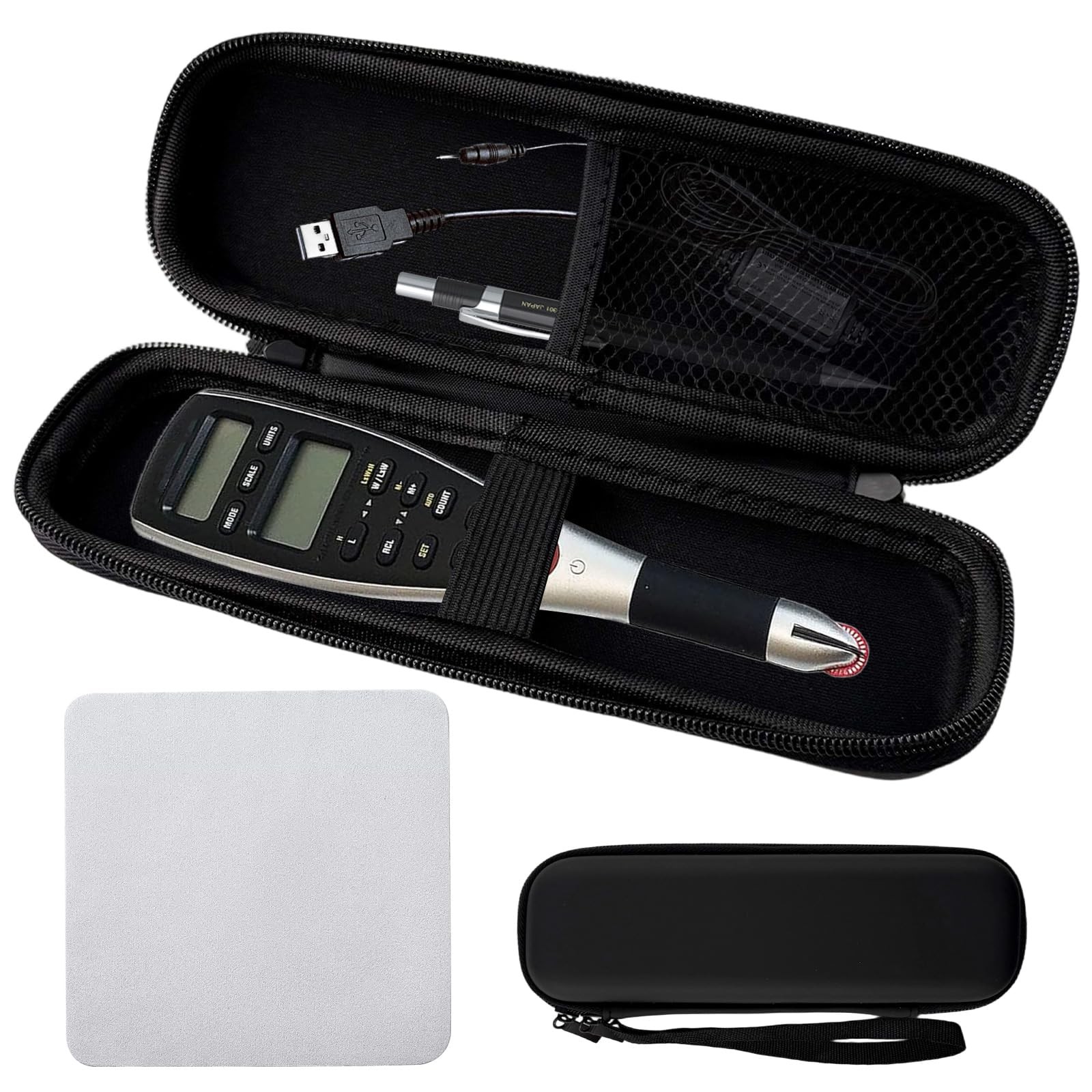 Storage Case for Scale Meter Hard Box with Cloth Black