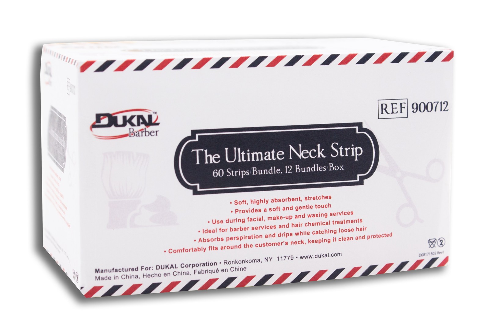 DUKAL BARBER THE ULTIMATE NECK STRIPS, 60/PACK