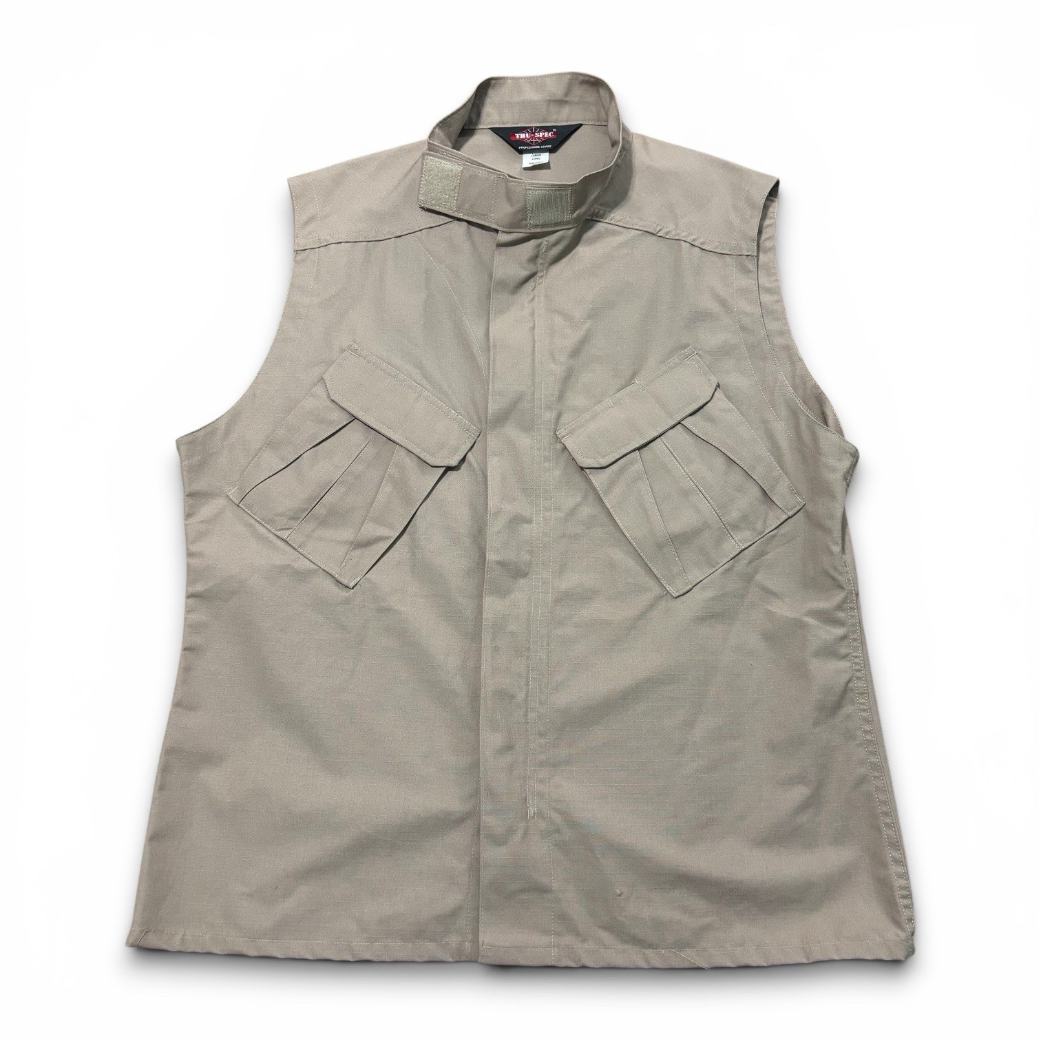 Tru-Spec Men's Tactical Tan Multi Pocket All-Weather Vest Large Long Hiking