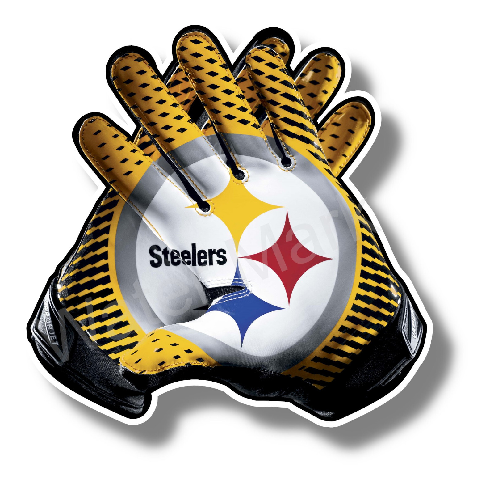 Pittsburgh Steelers Gloves Vinyl Sticker Decal 12 Different Size Truck Window