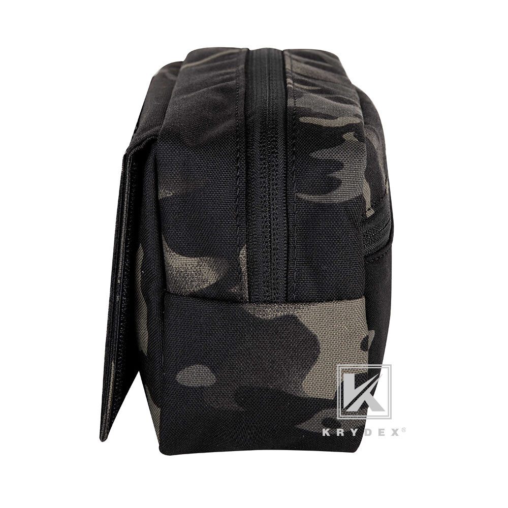 KRYDEX Tactical Drop Pouch SACK Chassis Hook & Loop For Chest Rig Black MC Camo