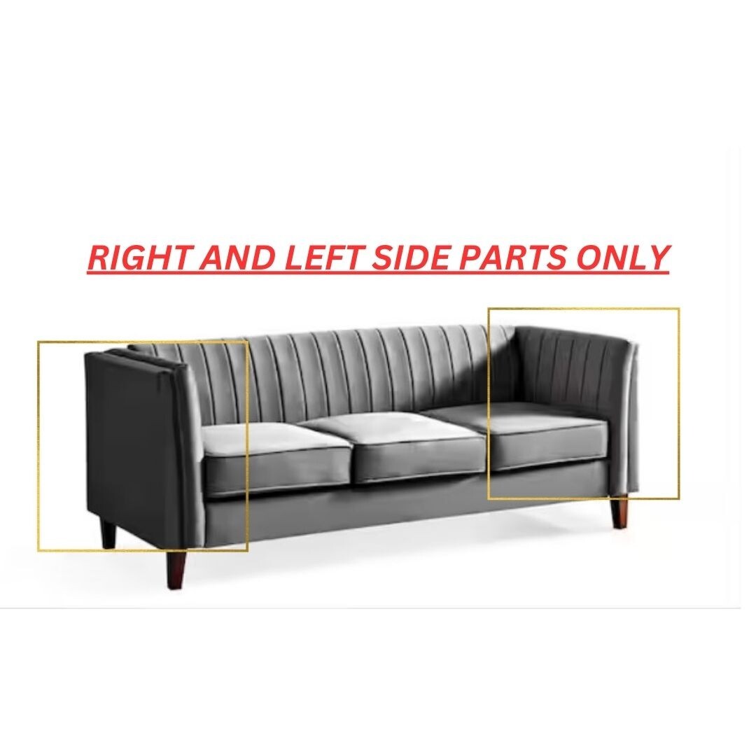 *SIDES ONLY* US Pride Furniture Alicia 83 in. Velvet MCM Straight Sofa Grey