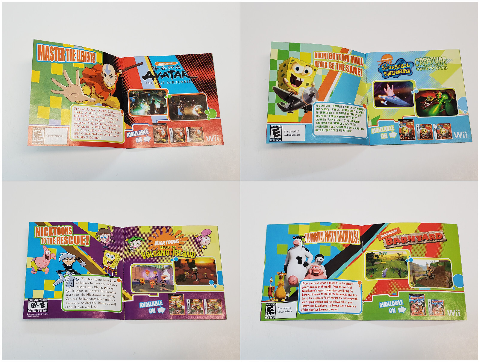 Nickelodeon 4 Games on One Game Pack GBA Authentic Box & Manual Only *