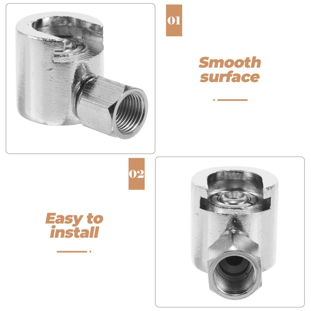Flat Button Oil Gun Head Grease Fitting Fittings Adapter Coupler
