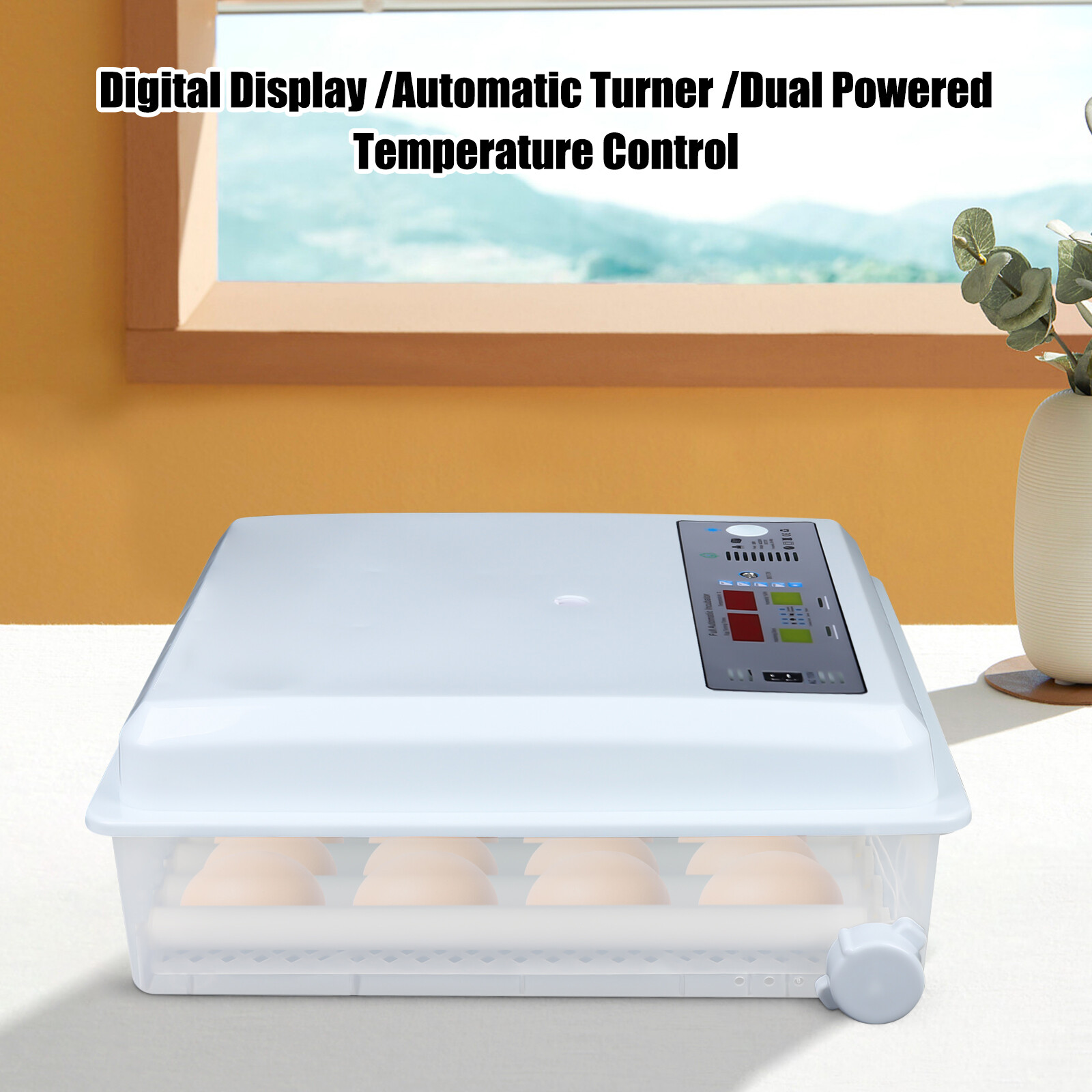 Egg Incubator 64 Eggs Fully Digital Automatic Hatcher Fit Hatching Chicken Farm