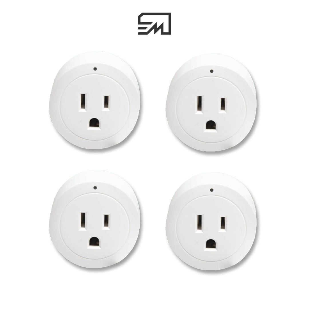 Wi-Fi SMART Plug Sockets 4 Pack Compatible With Amazon Alexa & Google Assistant